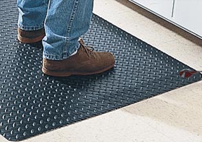 Eagle Manufacturing Anti-Slip Mats for Pool Areas and Locker Rooms, Safety Grid, 531, Black, 531C0024BL
